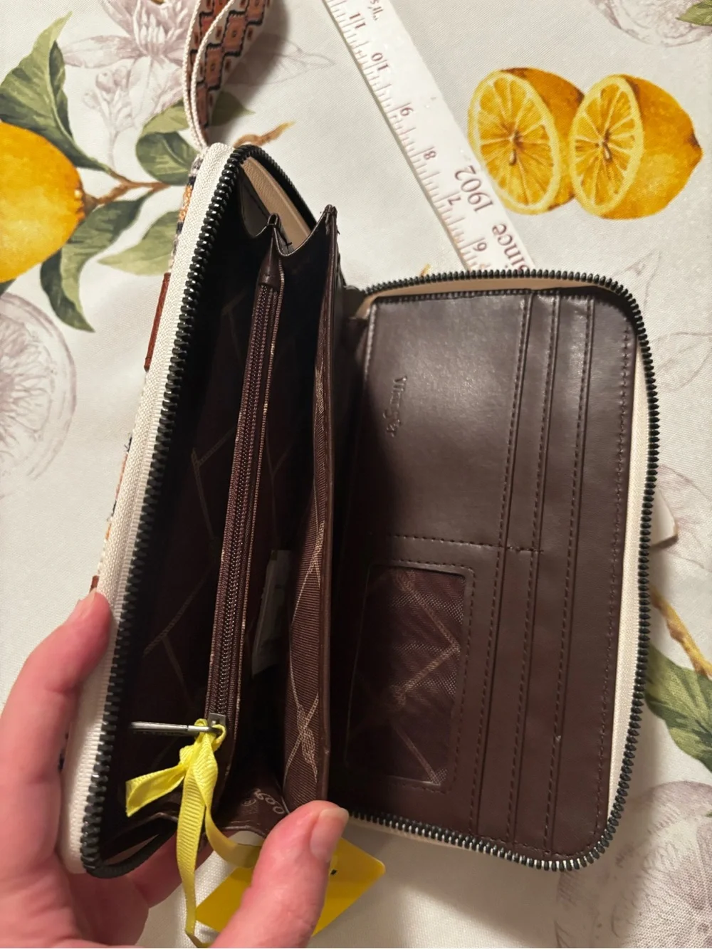 Wrangler Beige and Brown Woven Tribal Wristlet